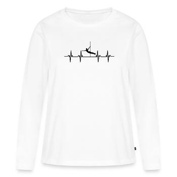 Pole Dancer Pole Dance Pole Dance - T-shirt manches longues Premium bio Femme - blanc - Devant - Julia (174cm)