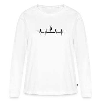Pole Dancer Pole Dance Pole Dance - T-shirt manches longues Premium bio Femme - blanc - Devant - Julia (174cm)