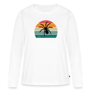 Araignées Toile d’araignée pattes d’arachnides 8 araignées - T-shirt manches longues Premium bio Femme - blanc - Devant - Julia (174cm)