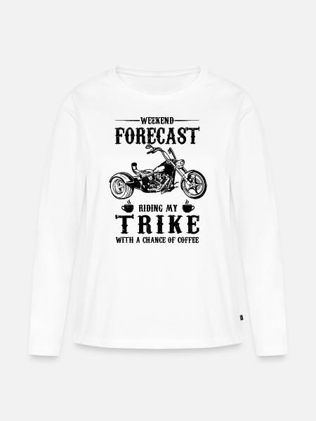Trike - Frauen Premium Bio Langarmshirt - Weiß