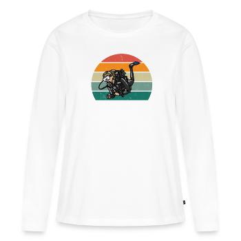 Plongeur Plongée Plongée Oxygène Plongée - T-shirt manches longues Premium bio Femme - blanc - Devant - Julia (174cm)