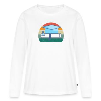 Étudier les études étudiantes Diplôme Bachelor Université - T-shirt manches longues Premium bio Femme - blanc - Devant - Julia (174cm)