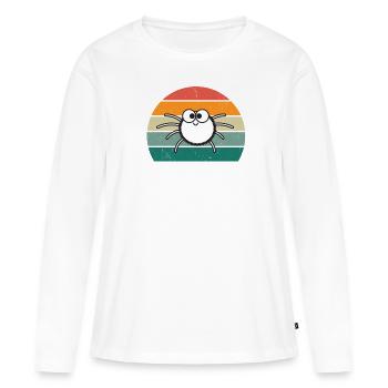 Araignées toile d’araignée pattes d’arachnide 8 toile d’araignée - T-shirt manches longues Premium bio Femme - blanc - Devant - Julia (174cm)