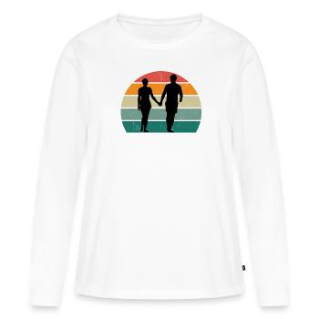 Heiraten Heirat Hochzeit Freund Freundin Ehe Liebe - Frauen Premium Bio Langarmshirt - Weiß - Vorne - Julia (174cm)