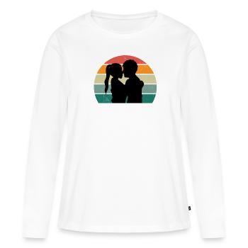 Heiraten Heirat Hochzeit Freund Freundin Ehe Liebe - Frauen Premium Bio Langarmshirt - Weiß - Vorne - Julia (174cm)