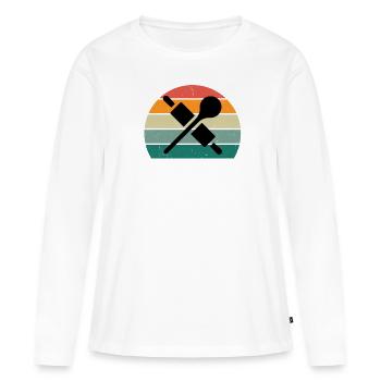 Kocher Chef Chef Cuisine Restaurant Bar Bistro - T-shirt manches longues Premium bio Femme - blanc - Devant - Julia (174cm)