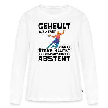 Blutiges Handballspiel - Frauen Premium Bio Langarmshirt - Weiß - Vorne - Julia (174cm)