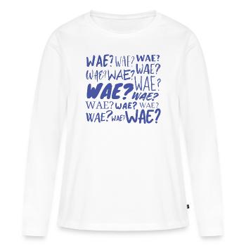 Wae? - T-shirt manches longues Premium bio Femme - blanc - Devant - Julia (174cm)