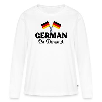 German on request German interpreter - Women's Premium Organic Long Sleeve Shirt - white - Front - Julia (174cm)