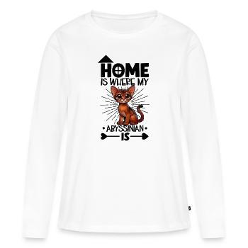 Page d’accueil - Abyssin - T-shirt manches longues Premium bio Femme - blanc - Devant - Julia (174cm)