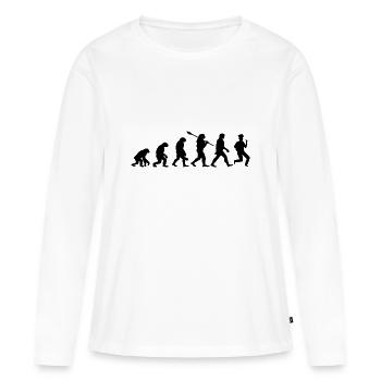 Evolution - T-shirt manches longues Premium bio Femme - blanc - Devant - Julia (174cm)