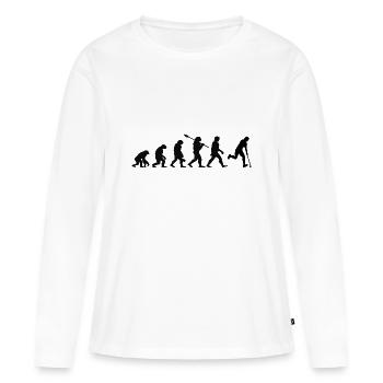 Evolution Hockey - Frauen Premium Bio Langarmshirt - Weiß - Vorne - Julia (174cm)