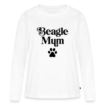 Beagle Mama - Frauen Premium Bio Langarmshirt - Weiß - Vorne - Julia (174cm)