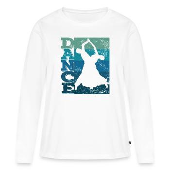 Danse de salon Valse viennoise - T-shirt manches longues Premium bio Femme - blanc - Devant - Julia (174cm)