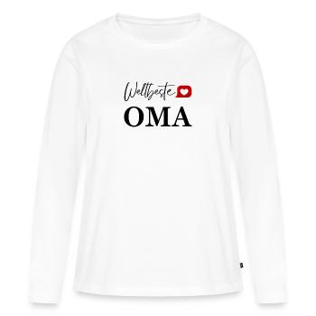 Beste Oma - Frauen Premium Bio Langarmshirt - Weiß - Vorne - Julia (174cm)