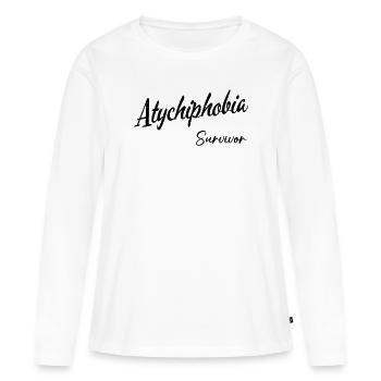 Survivant de l'Atychiphobie - T-shirt manches longues Premium bio Femme - blanc - Devant - Julia (174cm)