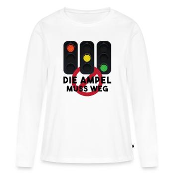 Les feux de circulation doivent disparaître - T-shirt manches longues Premium bio Femme - blanc - Devant - Julia (174cm)