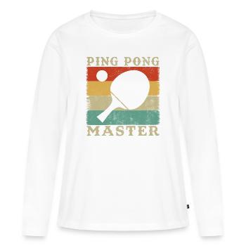 Ping pong master Gift Humor - Women's Premium Organic Long Sleeve Shirt - white - Front - Julia (174cm)