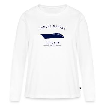 Lefkas Marina Grèce Yacht Club Lefkada - T-shirt manches longues Premium bio Femme - blanc - Devant - Julia (174cm)
