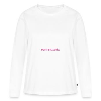 Café chargé pour un quart de travail occupé en soins infirmiers - T-shirt manches longues Premium bio Femme - blanc - Devant - Julia (174cm)