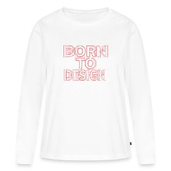 IDÉE CADEAU D’ARCHITECTE - T-shirt manches longues Premium bio Femme - blanc - Devant - Julia (174cm)