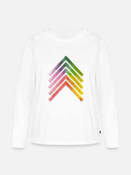 Arrow V1 - Frauen Premium Bio Langarmshirt - Weiß