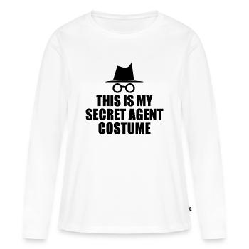 This Is My Secret Agent Costume - Women's Premium Organic Long Sleeve Shirt - white - Front - Julia (174cm)