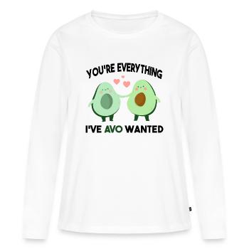You're Everything I've AVO Wanted - T-shirt manches longues Premium bio Femme - blanc - Devant - Julia (174cm)