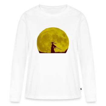 Samouraï - T-shirt manches longues Premium bio Femme - blanc - Devant - Julia (174cm)