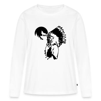 chef indien loup usa tattoo spiritual cool - T-shirt manches longues Premium bio Femme - blanc - Devant - Julia (174cm)