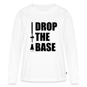 Drop the Base! - Frauen Premium Bio Langarmshirt - Weiß - Vorne - Julia (174cm)