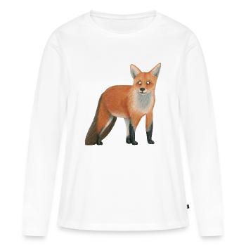petite écaille de tortue - T-shirt manches longues Premium bio Femme - blanc - Devant - Julia (174cm)