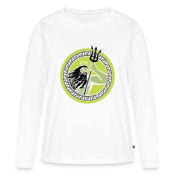 Poséidon Triton - T-shirt manches longues Premium bio Femme - blanc - Devant - Julia (174cm)