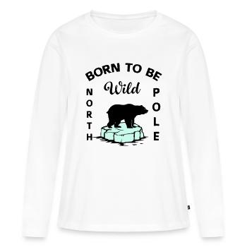 Ours polaire Wilderness Antarctique - T-shirt manches longues Premium bio Femme - blanc - Devant - Julia (174cm)