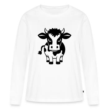 Sassy Cow - Women's Premium Organic Long Sleeve Shirt - white - Front - Julia (174cm)