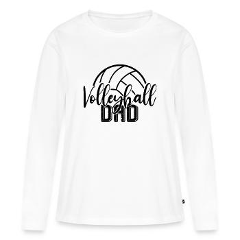 Cadeau de volley- de volley- de volley- de plage - T-shirt manches longues Premium bio Femme - blanc - Devant - Julia (174cm)