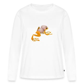 Turbo - T-shirt manches longues Premium bio Femme - blanc - Devant - Julia (174cm)