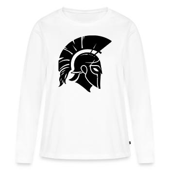 Sparta Guerrier Spartan - T-shirt manches longues Premium bio Femme - blanc - Devant - Julia (174cm)