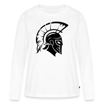 Sparta Guerrier Spartan - T-shirt manches longues Premium bio Femme - blanc - Devant - Julia (174cm)