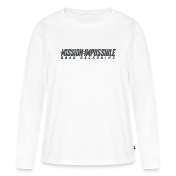 Mission Impossible Dead Reckoning Logo In Schwarz - Frauen Premium Bio Langarmshirt - Weiß - Vorne - Julia (174cm)