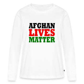 Afghan lives matter - T-shirt manches longues Premium bio Femme - blanc - Devant - Julia (174cm)