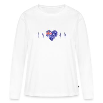 Australien Australia - Frauen Premium Bio Langarmshirt - Weiß - Vorne - Julia (174cm)