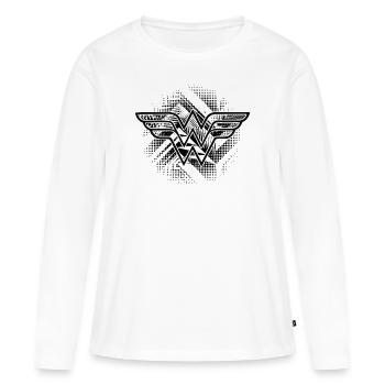 DC Comics Wonder Woman Classic Logo Monochrome - Women's Premium Organic Long Sleeve Shirt - white - Front - Julia (174cm)