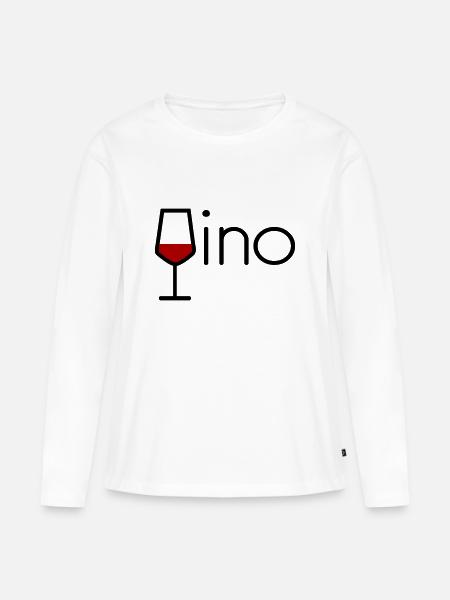 Vino - Frauen Premium Bio Langarmshirt - Weiß