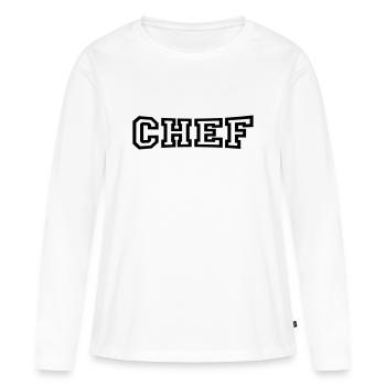Chef - Frauen Premium Bio Langarmshirt - Weiß - Vorne - Julia (174cm)