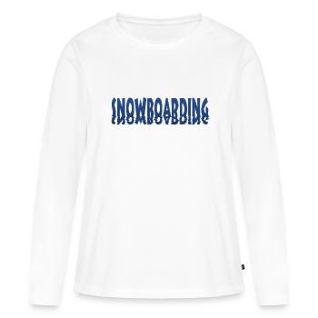 snowboarding - Frauen Premium Bio Langarmshirt - Weiß - Vorne - Julia (174cm)