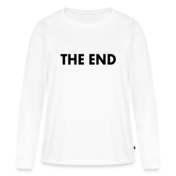 The end - Women's Premium Organic Long Sleeve Shirt - white - Front - Julia (174cm)