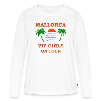 Majorque VIP Girls en tournée - T-shirt manches longues Premium bio Femme - blanc - Devant - Julia (174cm)