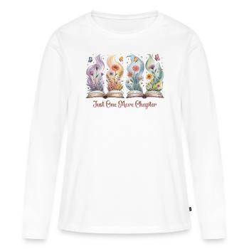 Adore Les Livres Fleurs Lectrice Femme - Frauen Premium Bio Langarmshirt - Weiß - Vorne - Julia (174cm)