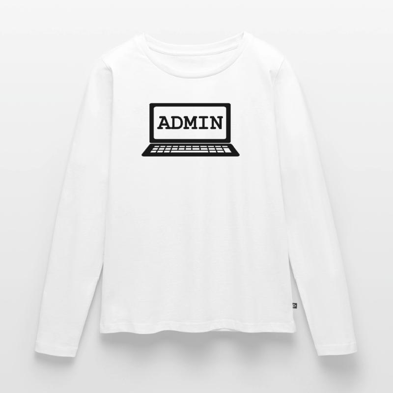 Admin Admin Admin System T-shirt manches longues Premium bio Femme